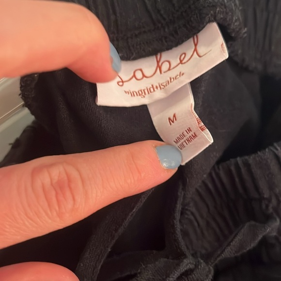 Isabel Maternity by Ingrid and Isabel Shorts Linen Black size Medium - Picture 10 of 10